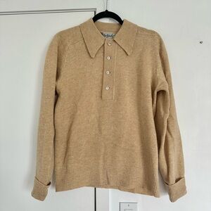 Vintage knit polo sweater